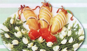 Hương vị đặc biệt mực nhồi tempura